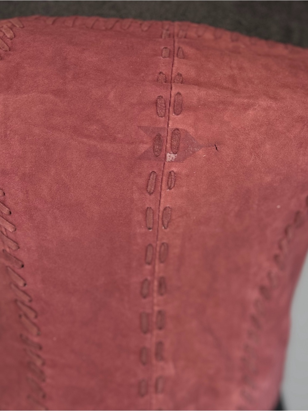 Understated Leather Hankerchif Whipstitch Top - Picture 6 of 8